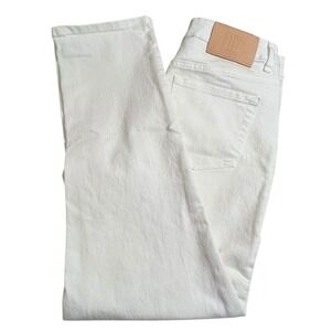 Frye Womens 4/27 White Straight Leg‎ High Rise Jeans